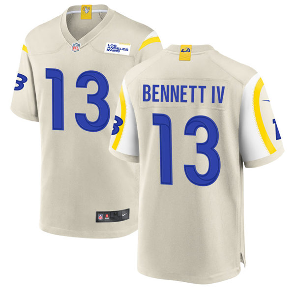 Mens Los Angeles Rams #13 Stetson Bennett IV Nike Bone Vapor Untouchable Limited Jersey