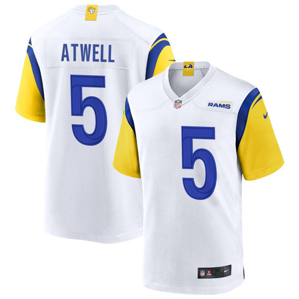 Mens Los Angeles Rams #5 Tutu Atwell Nike White Alternate Vapor Limited Jersey