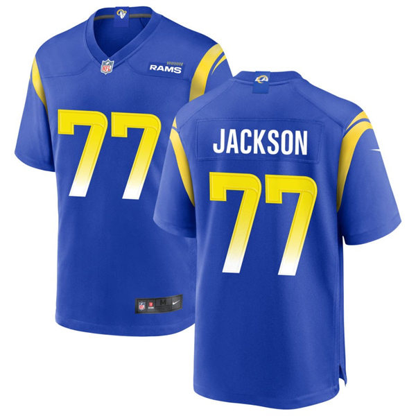 Mens Los Angeles Rams #77 Alaric Jackson Nike Royal Vapor Untouchable Limited Jersey