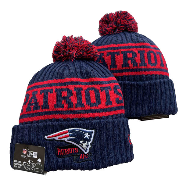 New England Patriots Cuffed Pom Knit Hat YD2311070 (4)