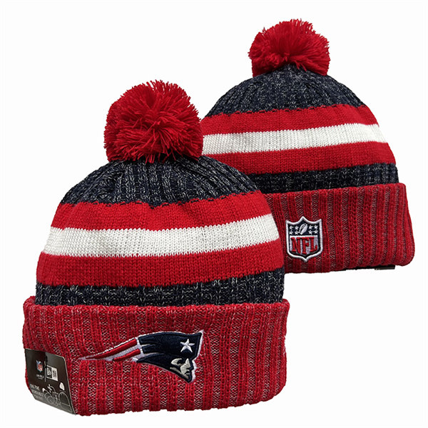 New England Patriots Cuffed Pom Knit Hat YD2311070 (2)