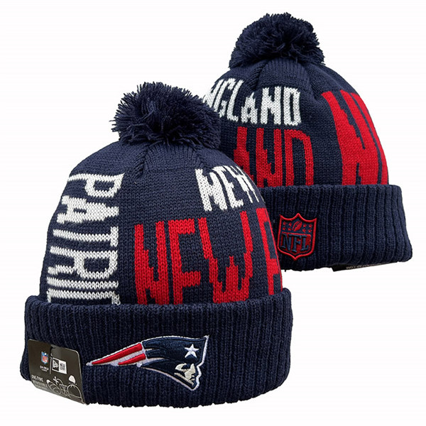 New England Patriots Cuffed Pom Knit Hat YD2311070 (11)