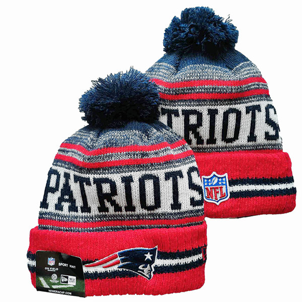 New England Patriots Cuffed Pom Knit Hat YD2311070 (8)