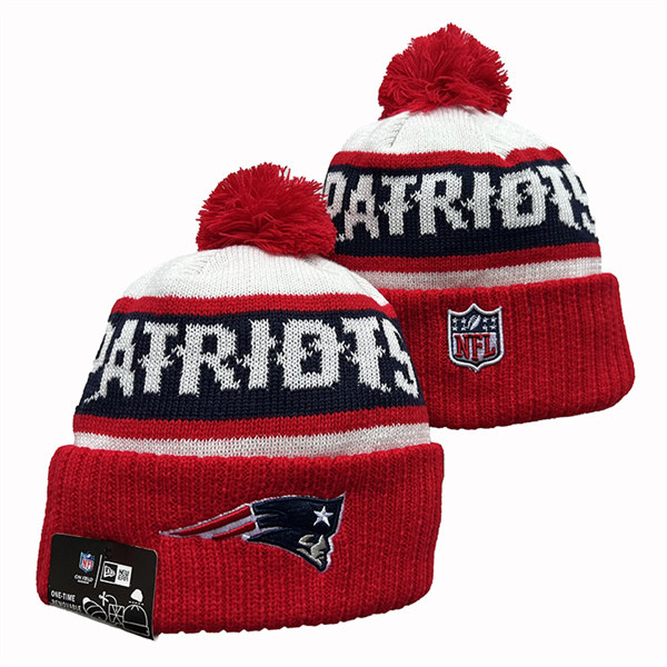 New England Patriots Cuffed Pom Knit Hat YD2311070 (10)