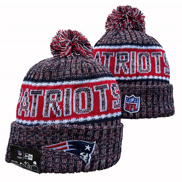New England Patriots Cuffed Pom Knit Hat YD2311070 (3)