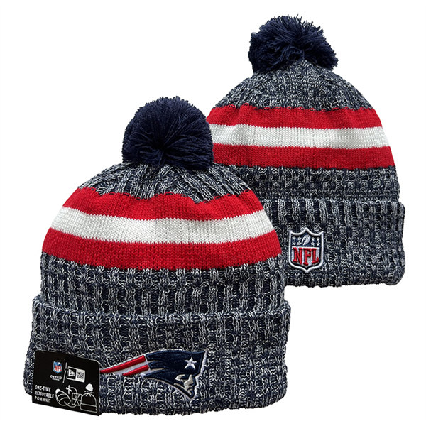 New England Patriots Cuffed Pom Knit Hat YD2311070 (5)
