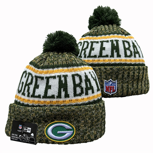 Green Bay Packers Cuffed Pom Knit Hat YD2311070 (2)
