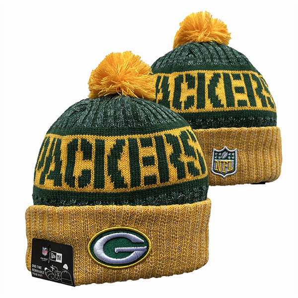 Green Bay Packers Cuffed Pom Knit Hat YD2311070 (4)