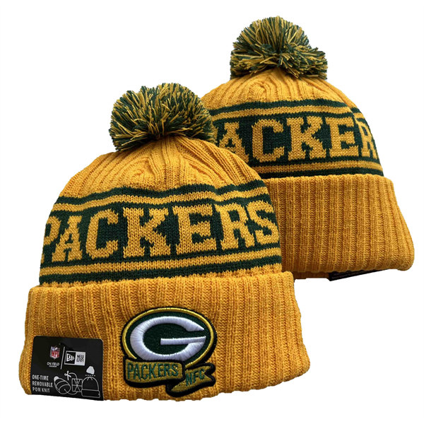 Green Bay Packers Cuffed Pom Knit Hat YD2311070 (12)
