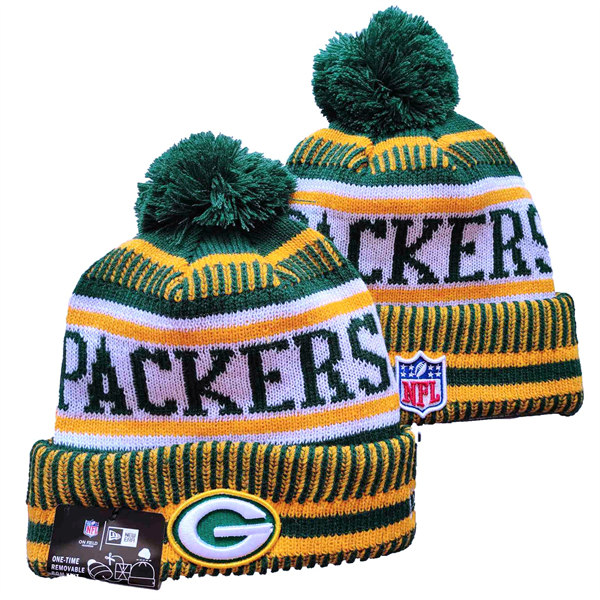 Green Bay Packers Cuffed Pom Knit Hat YD2311070 (7)