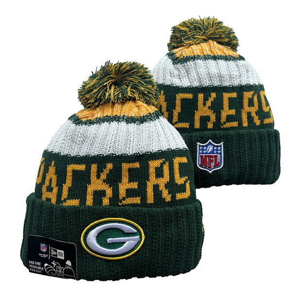 Green Bay Packers Cuffed Pom Knit Hat YD2311070 (15)