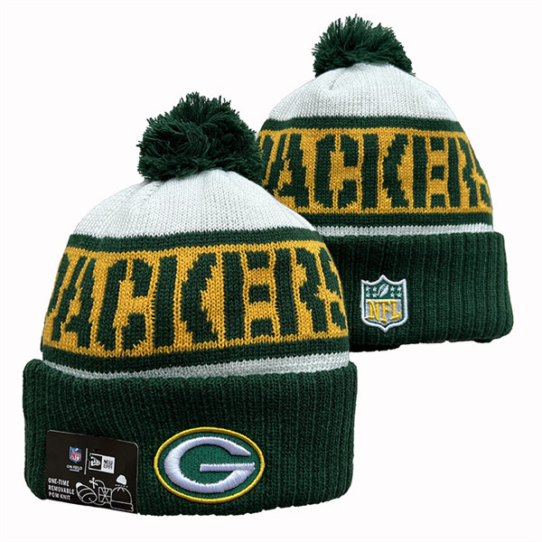 Green Bay Packers Cuffed Pom Knit Hat YD2311070 (11)