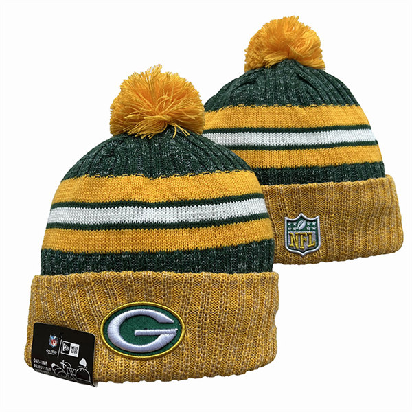 Green Bay Packers Cuffed Pom Knit Hat YD2311070 (10)