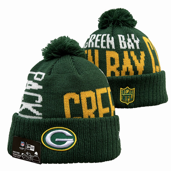 Green Bay Packers Cuffed Pom Knit Hat YD2311070 (3)