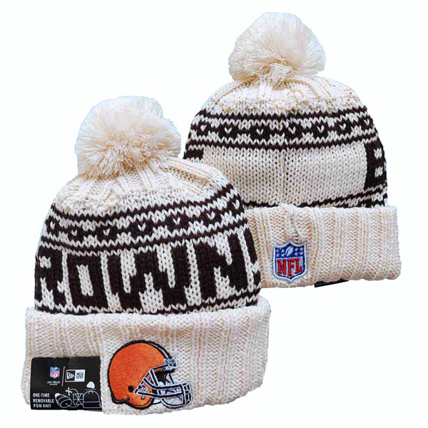 Cleveland Browns Cuffed Pom Knit Hat YD2311070 (5)