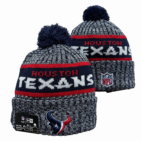 Houston Texans Cuffed Pom Knit Hat YD2311070 (2)