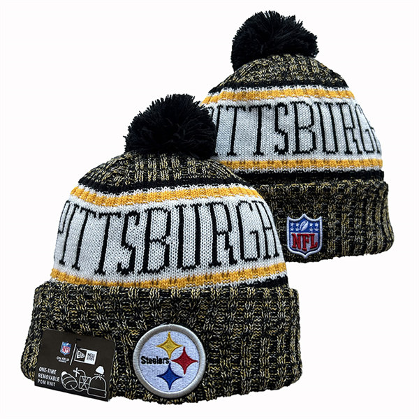 Pittsburgh Steelers Cuffed Pom Knit Hat YD2311070 (2)
