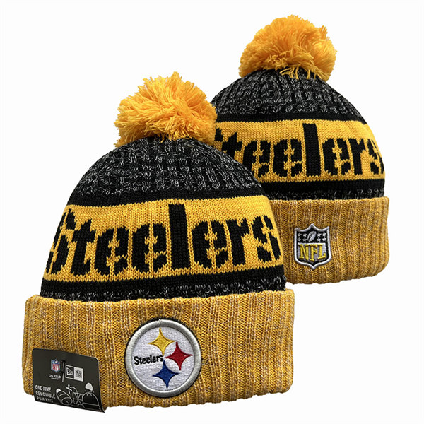 Pittsburgh Steelers Cuffed Pom Knit Hat YD2311070 (15)