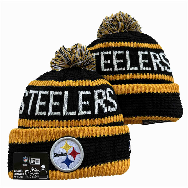 Pittsburgh Steelers Cuffed Pom Knit Hat YD2311070 (13)