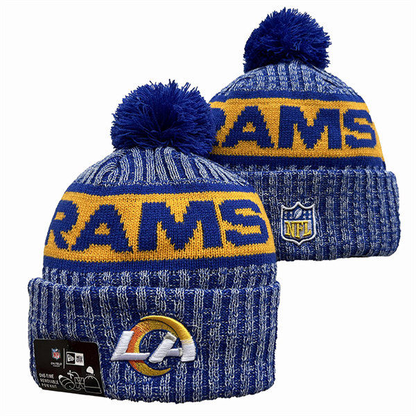 Los Angeles Rams Cuffed Pom Knit Hat YD2311070 (2)