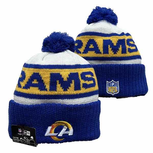Los Angeles Rams Cuffed Pom Knit Hat YD2311070 (3)