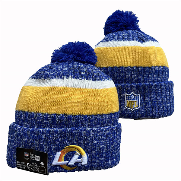 Los Angeles Rams Cuffed Pom Knit Hat YD2311070 (6)