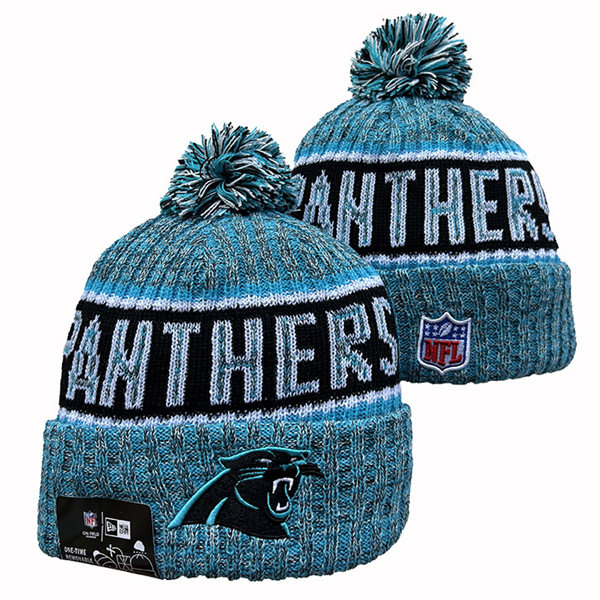 Carolina Panthers Cuffed Pom Knit Hat YD2311070 (1)