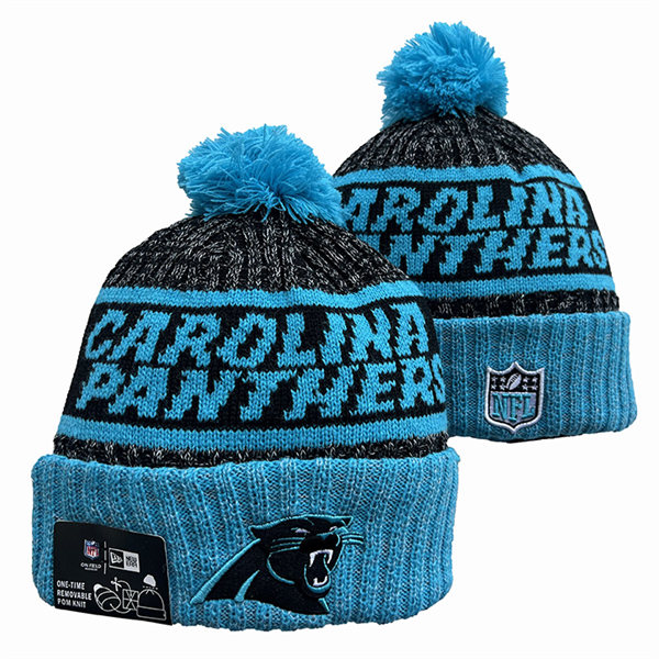 Carolina Panthers Cuffed Pom Knit Hat YD2311070 (2)