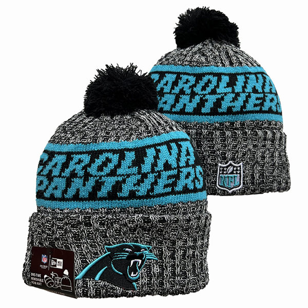 Carolina Panthers Cuffed Pom Knit Hat YD2311070 (4)