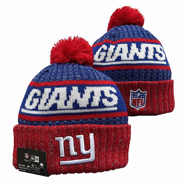 New York Giants Cuffed Pom Knit Hat YD2311070 (13)