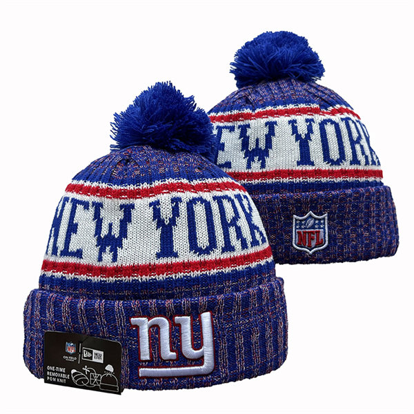 New York Giants Cuffed Pom Knit Hat YD2311070 (14)