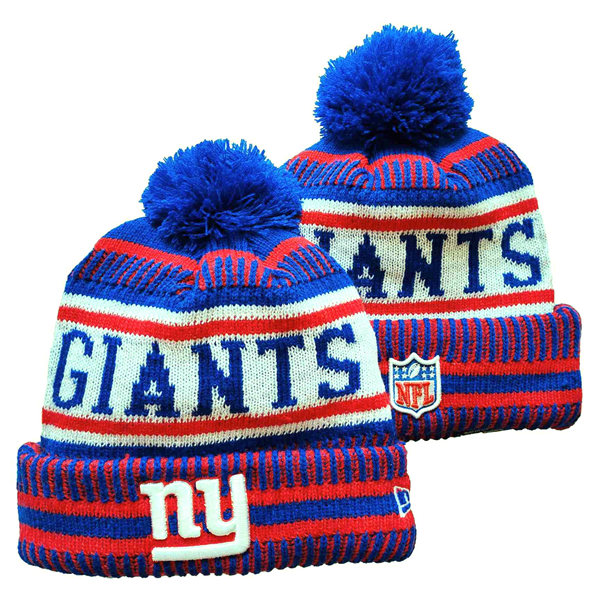 New York Giants Cuffed Pom Knit Hat YD2311070 (10)