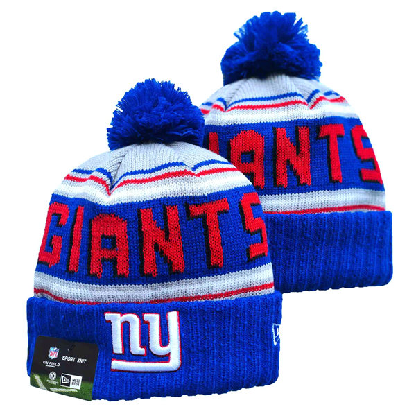 New York Giants Cuffed Pom Knit Hat YD2311070 (2)