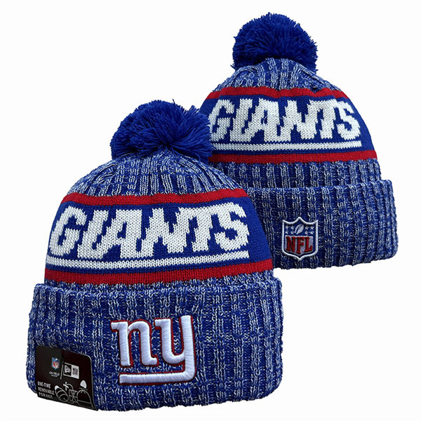 New York Giants Cuffed Pom Knit Hat YD2311070 (4)