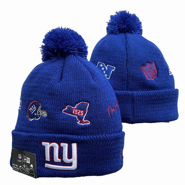 New York Giants Cuffed Pom Knit Hat YD2311070 (11)
