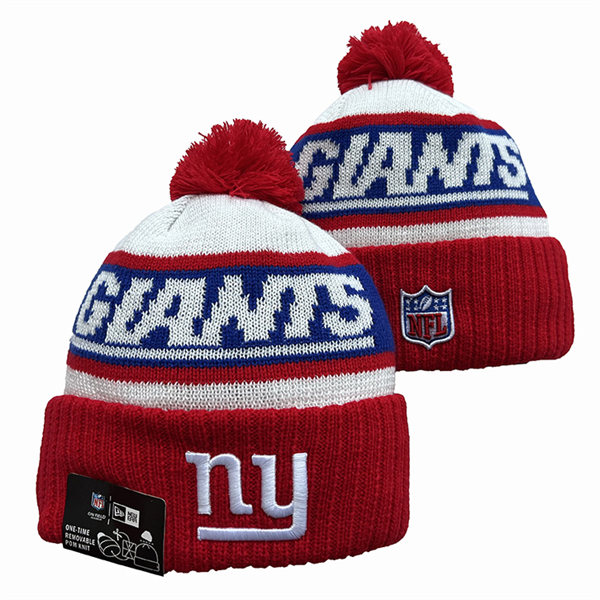New York Giants Cuffed Pom Knit Hat YD2311070 (8)