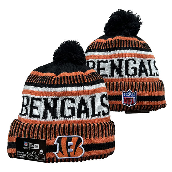 Cincinnati Bengals Cuffed Pom Knit Hat YD2311070 (12)