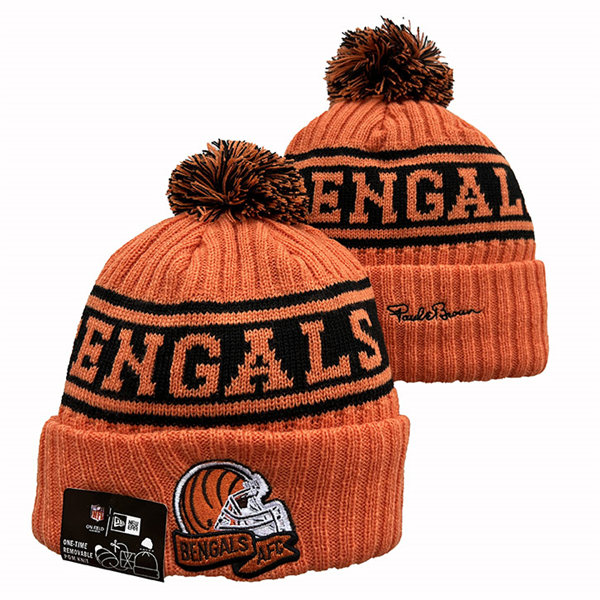 Cincinnati Bengals Cuffed Pom Knit Hat YD2311070 (11)