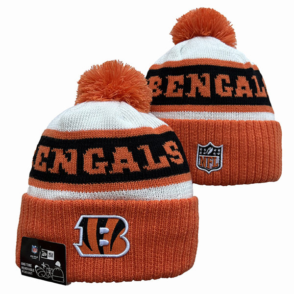 Cincinnati Bengals Cuffed Pom Knit Hat YD2311070 (17)
