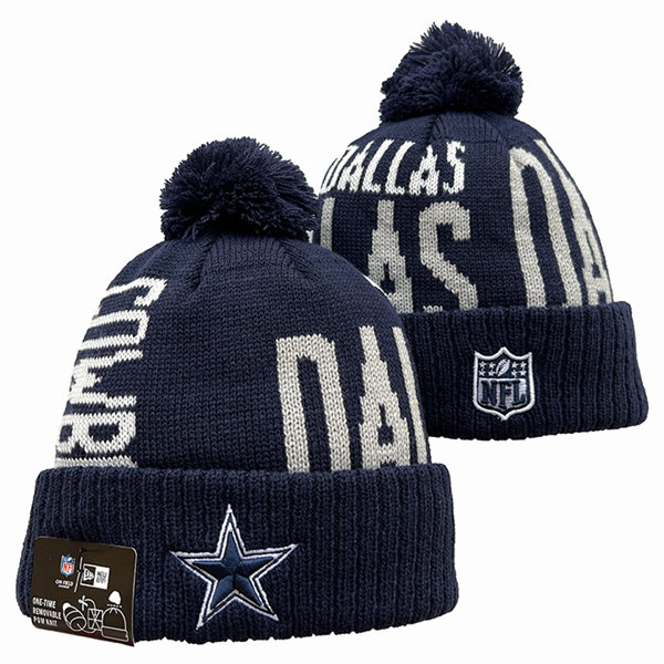 Dallas Cowboys Cuffed Pom Knit Hat YD2311070 (10)