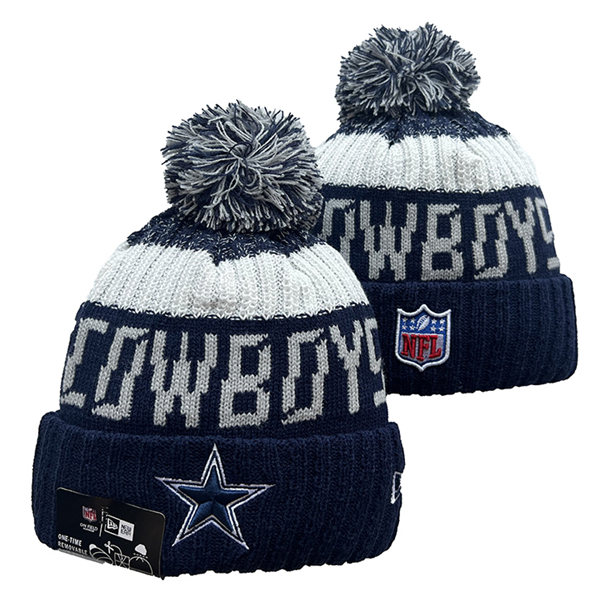 Dallas Cowboys Cuffed Pom Knit Hat YD2311070 (6)