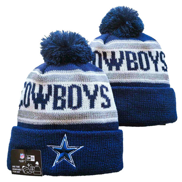 Dallas Cowboys Cuffed Pom Knit Hat YD2311070 (12)