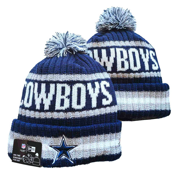Dallas Cowboys Cuffed Pom Knit Hat YD2311070 (5)
