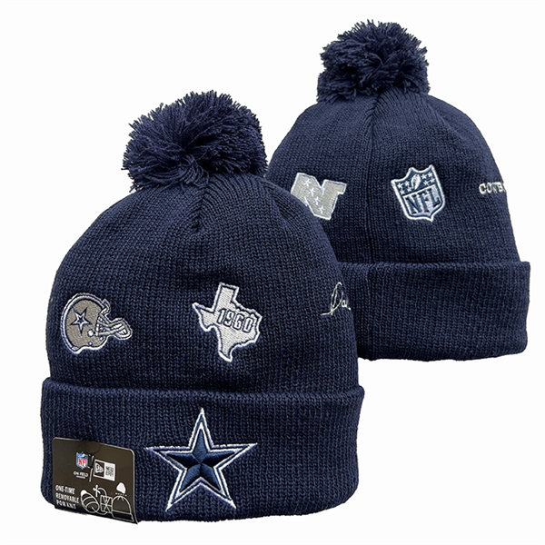 Dallas Cowboys Cuffed Pom Knit Hat YD2311070 (15)