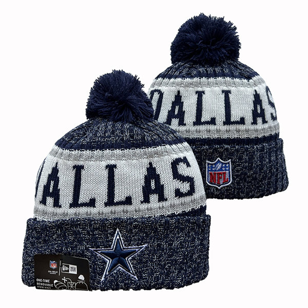 Dallas Cowboys Cuffed Pom Knit Hat YD2311070 (4)