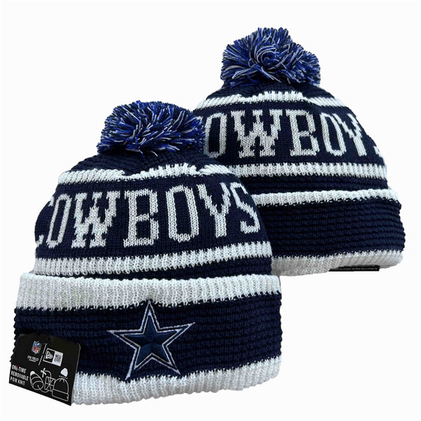 Dallas Cowboys Cuffed Pom Knit Hat YD2311070 (9)