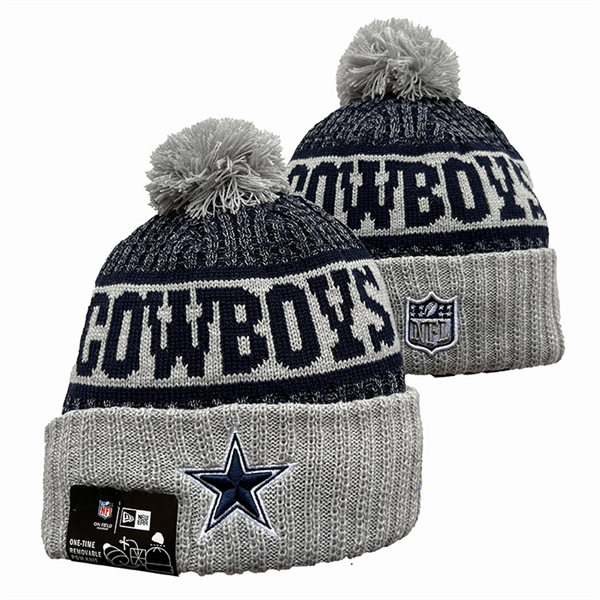 Dallas Cowboys Cuffed Pom Knit Hat YD2311070 (17)