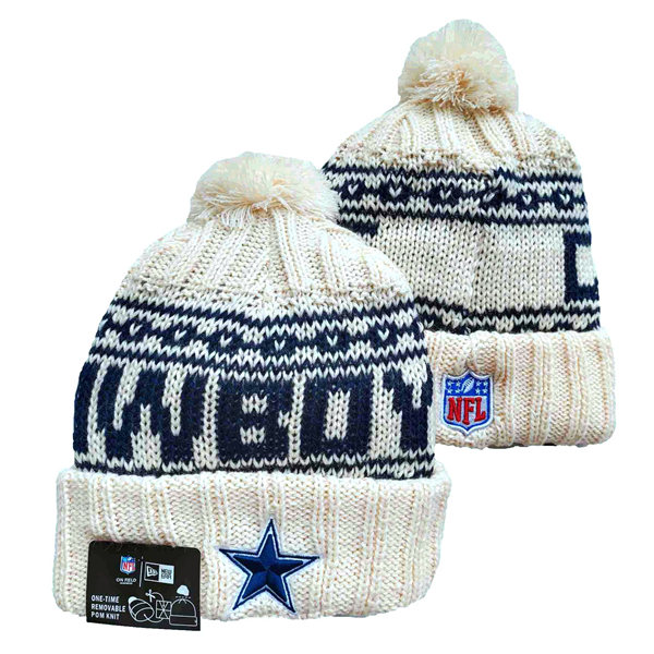 Dallas Cowboys Cuffed Pom Knit Hat YD2311070 (8)
