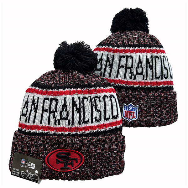 San Francisco 49ers Cuffed Pom Knit Hat YD2311070 (12)