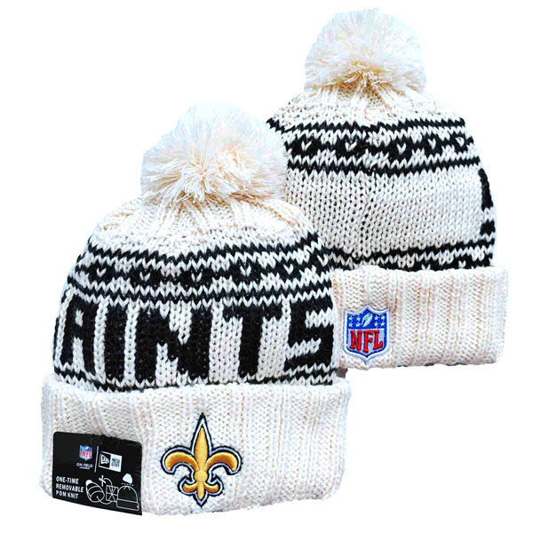 New Orleans Saints Cuffed Pom Knit Hat YD2311070 (5)